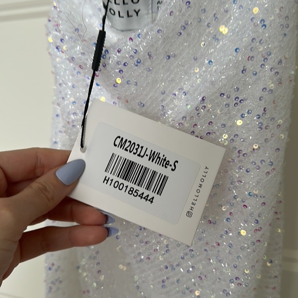 White Midi Sequin Dress | NEVER WORN - Picture 6 of 6